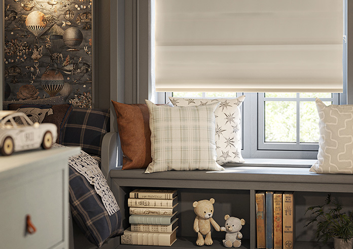 Kyoto Faux Silk, Oyster - Twist&Fit Roman Blind - Image 5